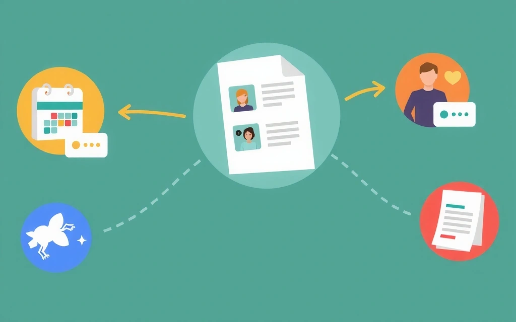 Illustrative image showing a clear, step-by-step process with arrows and icons, representing ease and progress towards health goals.